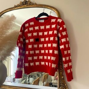 Rowing Blazers Princess Diana Red Sheep Wool Sweater